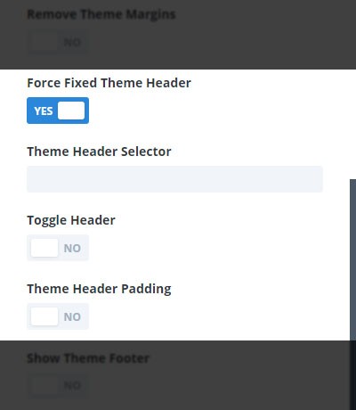 Force Fixed Theme Header